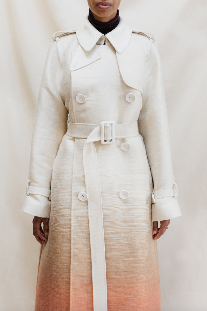 CELLA TRENCH IN CREAM AND CORAL